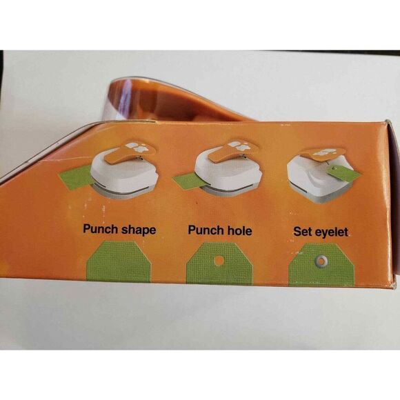 Fiskars Tag Maker Eyelet Setter 2 Punch 20 eyelets NEW Paper Punch 2x3 - Picture 2 of 5